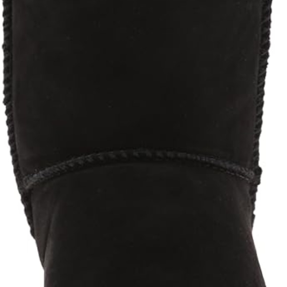 BEARPAW Eva Short Toddler Girls Black II Leather Suede Boots Size 11 Pull On - Picture 4 of 7